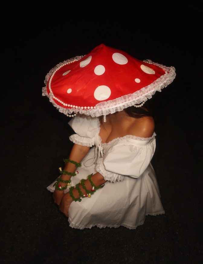Victoria Justice Tiny White Dress Red Boots Mushroom Fairy