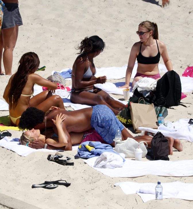 Zara Larsson Pink Wrap Cartwheel Perth Beach Ass