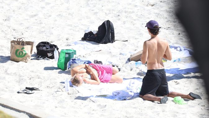 Zara Larsson Pink Wrap Cartwheel Perth Beach Ass