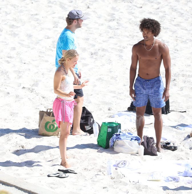Zara Larsson Pink Wrap Cartwheel Perth Beach Ass