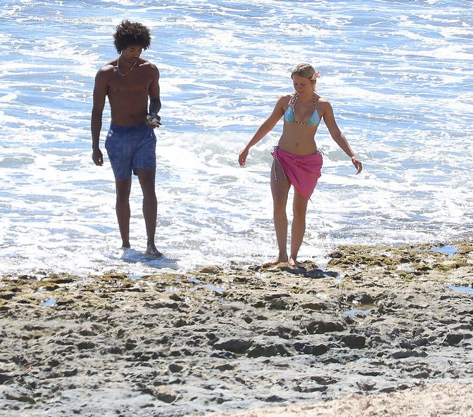 Zara Larsson Pink Wrap Cartwheel Perth Beach Ass