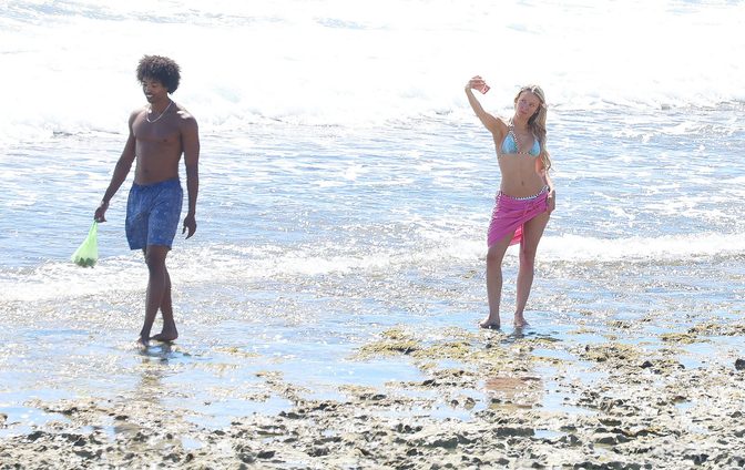 Zara Larsson Pink Wrap Cartwheel Perth Beach Ass