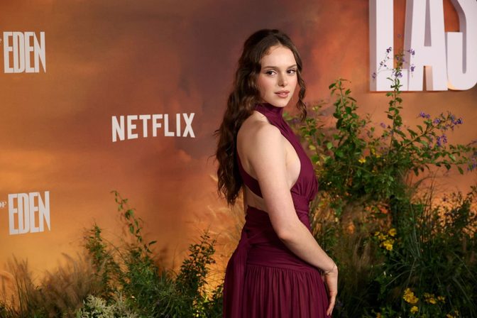 Zoe Phillips Magenta Halter Gown East Of Eden Premiere